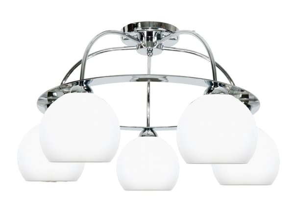 Loftlampe krom sølv lampeskærm GUANTA 14-530