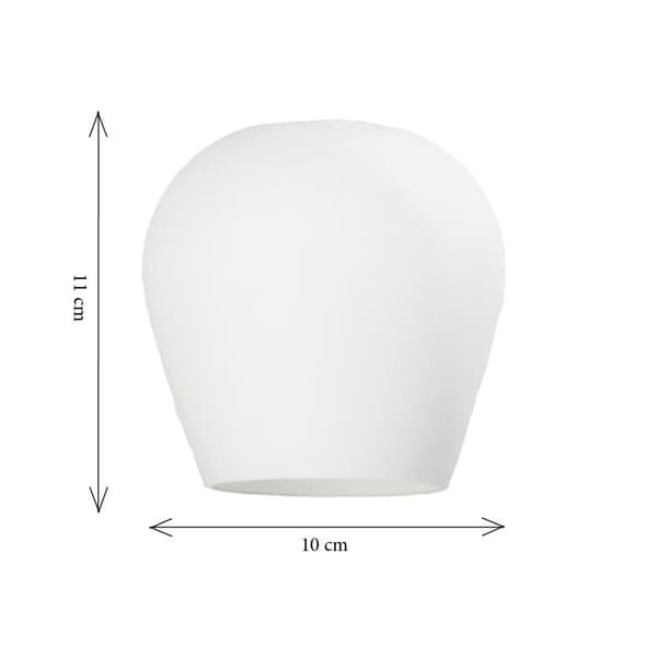 Krom vägglampa, vit skärm, GLEN 7-293