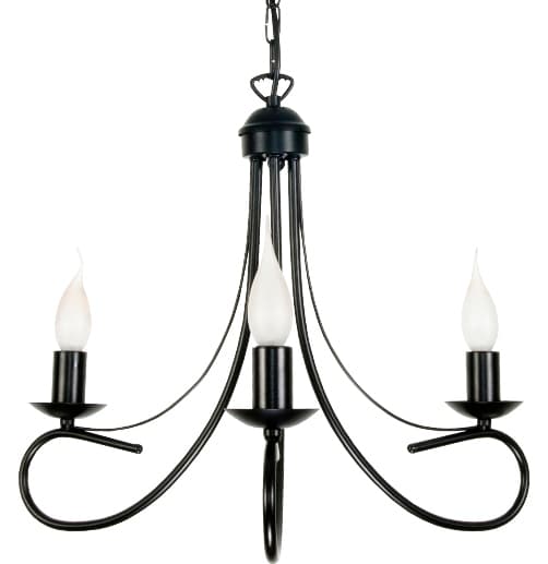 Hängande lampa ljuskrona svart MAGMA 13-932