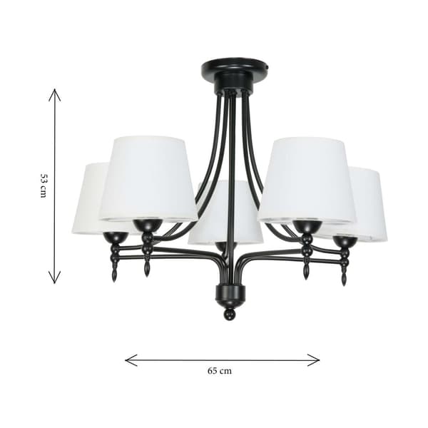 Hvid loftslampe, hvid lampeskærm NUK 14-690