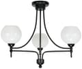 Miniatyrbillede 1 af 6: Hvid loftslampe med sort skærm BORIS 14-712