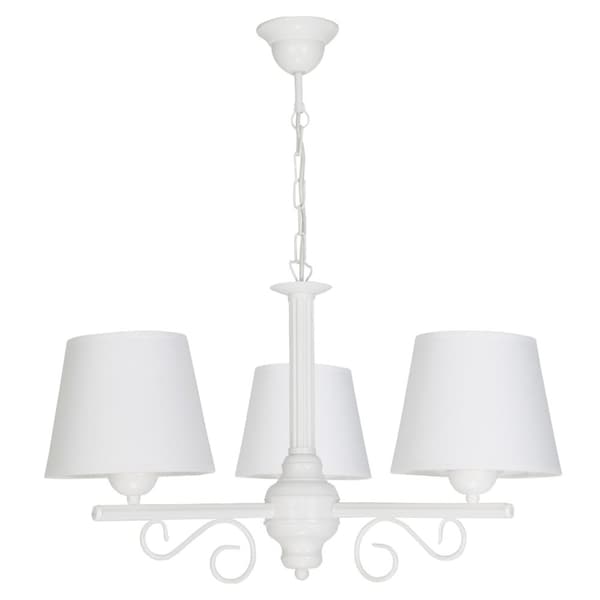 Hängande taklampa vit gammalguld lampskärm vit NOMADA 14-752