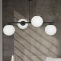 Miniatyrbillede 4 af 6: Loftlampe med sorte glaskugler TITAN 13-801