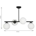 Miniatyrbillede 5 af 6: Loftlampe med sorte glaskugler TITAN 13-801