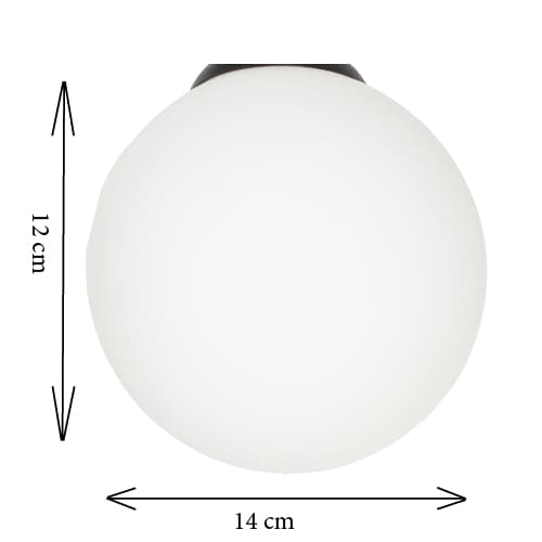 Loftlampe med sorte glaskugler TITAN 13-801