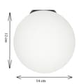 Miniatyrbillede 6 af 6: Loftlampe med sorte glaskugler TITAN 13-801