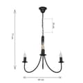 Miniatyrbild 6 av 6: Traditionell taklampa, ljusstake, svart, LUMEN NEGRO 14-882