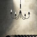 Miniatyrbild 3 av 6: Traditionell taklampa, ljusstake, svart, LUMEN NEGRO 14-880