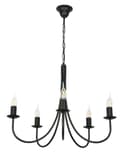 Miniatyrbild 5 av 6: Traditionell taklampa, ljusstake, svart, LUMEN NEGRO 14-880