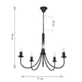 Miniatyrbild 6 av 6: Traditionell taklampa, ljusstake, svart, LUMEN NEGRO 14-880