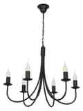 Miniatyrbild 5 av 6: Traditionell taklampa, ljusstake, svart, LUMEN NEGRO 14-886