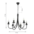 Miniatyrbild 6 av 6: Traditionell taklampa, ljusstake, svart, LUMEN NEGRO 14-886