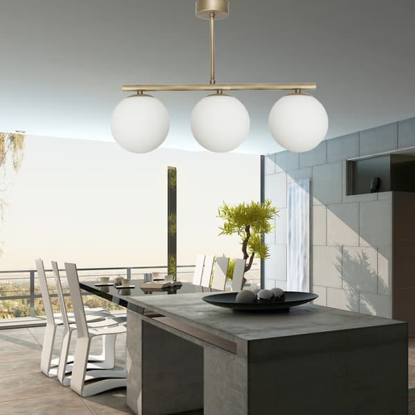Lofthængende lampe med glasskærme og kugler E14 LED titan patina 14-909