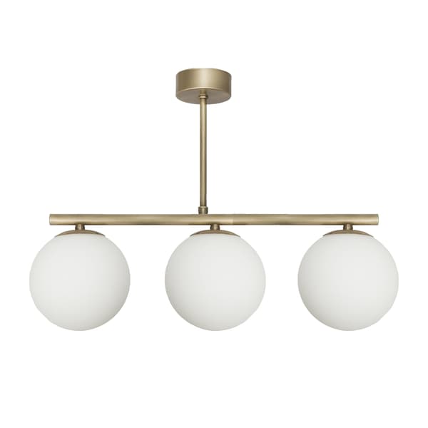 Lofthængende lampe med glasskærme og kugler E14 LED titan patina 14-909