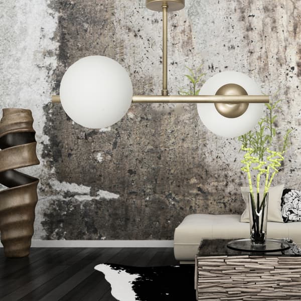 TAKHÄNGANDE LAMPA LJUSKRONOR GLASSKÄRMAR BOLLAR E14 LED TITAN PATINA 14-908