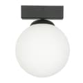 Miniatyrbillede 1 af 6: Loftlampe sort glasskærm hvid E14 ARIAL 13-355