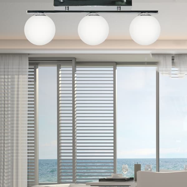 TAKLAMPA TAKLAMPA KROM GLASLAMPA KULL LED E14 FOREST 13-492
