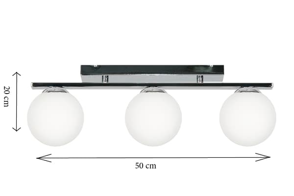 TAKLAMPA TAKLAMPA KROM GLASLAMPA KULL LED E14 FOREST 13-492