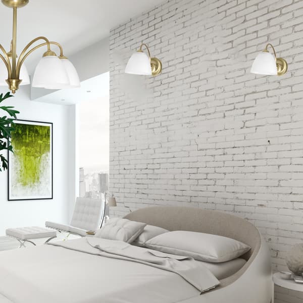 VÄGGLAMPA, KVADRATISK LAMPA, VIT LAMPSKÄRM MARABEL 13-383