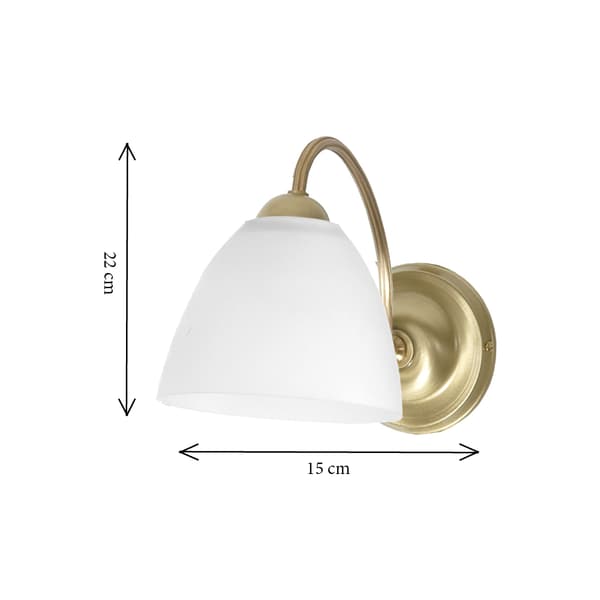 VÄGGLAMPA, KVADRATISK LAMPA, VIT LAMPSKÄRM MARABEL 13-383