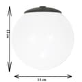 Miniatyrbild 6 av 6: Taklampa industriell loft svart lampskärm vitt glas E14 ARIAL 13-352