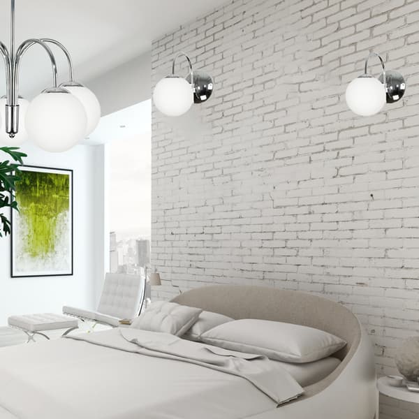 Vägglampa Chom Glaslampa Vit E14 LED Dorin 7-263