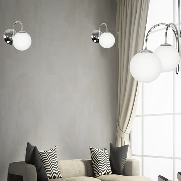 Vägglampa Chom Glaslampa Vit E14 LED Dorin 7-263
