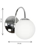 Miniatyrbild 5 av 6: Vägglampa Chom Glaslampa Vit E14 LED Dorin 7-263
