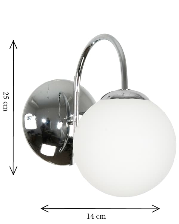 Vägglampa Chom Glaslampa Vit E14 LED Dorin 7-263