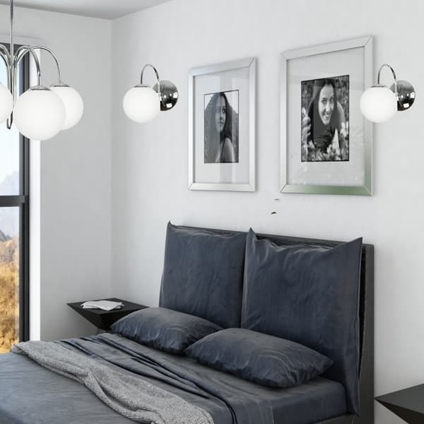 Vägglampa Chom Glaslampa Vit E14 LED Dorin 7-263