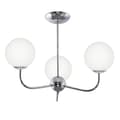 Miniatyrbillede 1 af 6: Loftlampe med hængende lysekrone, forkromet glasskærm, kugle, hvid, Patrik 13-592