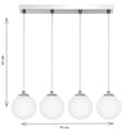 Miniatyrbillede 5 af 6: Lofthængende lampe, glaslampe, kugle, LED E14, PELOTE 14-391
