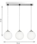Miniatyrbillede 5 af 6: Lofthængende lampe, glaslampe, kugle, LED E14, PELOTE 14-392