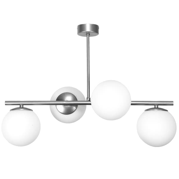 TAKHÄNGANDE LAMPA LJUSKRONOR GLASSKÄRMAR BOLLAR E14 LED TITANSILVER 14-910