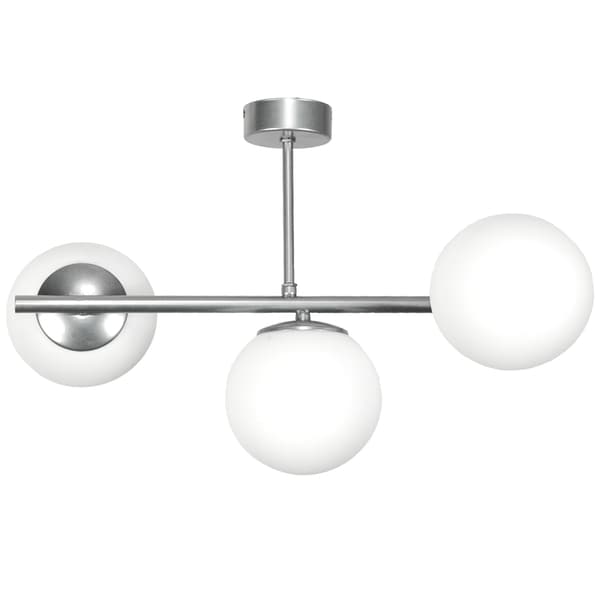 Lofthængende lampe med glasskærme og kugler E14 LED titan sølv 14-912