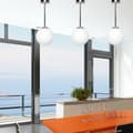 Miniatyrbillede 2 af 6: LOFTSLAMPE KROM GLASLAMPER MAT CALIPSO 14-925