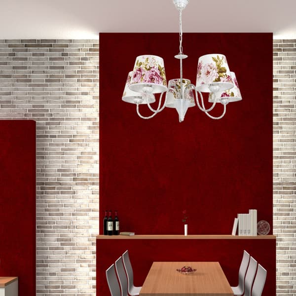 TAKLAMPA, LJUSKRONASKÄRMA ROSE LED E27 IZA 12-180