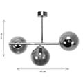 Miniatyrbillede 5 af 6: Lofthængende lampe med glasskærme og kugler E14 LED Titan Grande 14-942