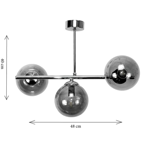 Lofthængende lampe med glasskærme og kugler E14 LED Titan Grande 14-942