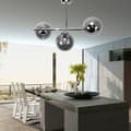 Miniatyrbillede 2 af 6: Lofthængende lampe med glasskærme og kugler E14 LED Titan Grande 14-942