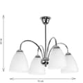 Miniatyrbillede 5 af 6: Loftlampe med kromskærm, hvid til stue BEN 7-251