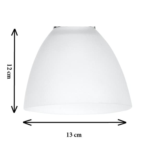 Loftlampe med kromskærm, hvid til stue BEN 7-251