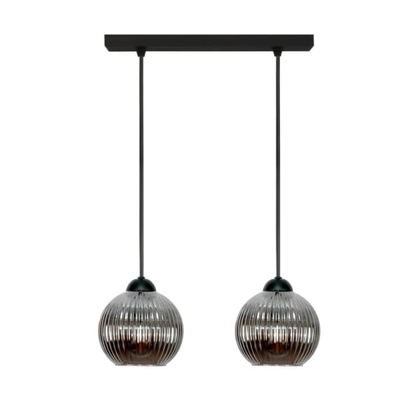 SORT HÆNGENDE LOFTSLAMPE I GRAFITGLAS SFERA 15-058