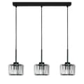 Miniatyrbillede 1 af 6: SORT HÆNGENDE LOFTSLAMPE MED GLASSKÆRM OMENA 14-954