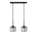 Miniatyrbillede 1 af 6: SORT HÆNGENDE LOFTSLAMPE MED GLASSKÆRM OMENA 14-958