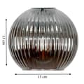 Miniatyrbillede 6 af 6: SORT HÆNGENDE LOFTSLAMPE I GLASLAMPE I GRAFIT, VERTIKALT 15-028