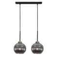 Miniatyrbillede 1 af 6: SORT HÆNGENDE LOFTSLAMPE I GLASLAMPE I GRAFIT, VERTIKALT 15-028
