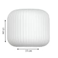 Miniatyrbillede 6 af 6: SORT HÆNGENDE LOFTSLAMPE MED HVID GLASSKÆRM BEKA BIANCO 14-961