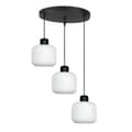 Miniatyrbild 1 av 6: SVART HÄNGANDE TAKLAMPA VIT GLASSKÄRM BEKA BIANCO 14-962