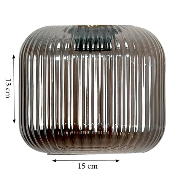 SVART HÄNGANDE TAKLAMPA I GLAS GRAFIT KORN 14-970